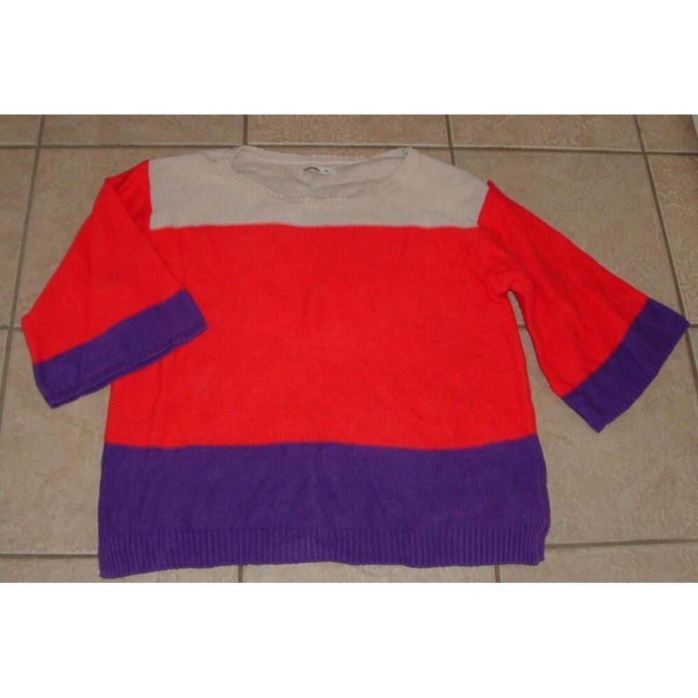 Multicolored Sz XXL Casual Wear Stretchy Cotton Blend Pullover Sweater OLD NAVY